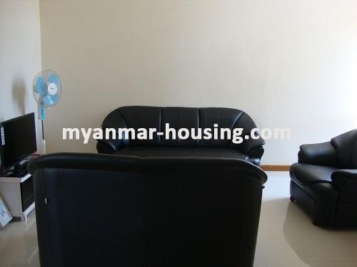 Myanmar real estate - for rent property - No.1922 - Beautify Landed House with green grass Big Compound for rent is available in FMI City. - View of the Living room