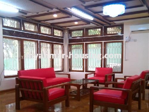 Myanmar real estate - for rent property - No.2043 - Nice landed house for rent in Tarmway! - View of the living room.