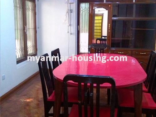 Myanmar real estate - for rent property - No.2043 - Nice landed house for rent in Tarmway! - View of the dinning room.