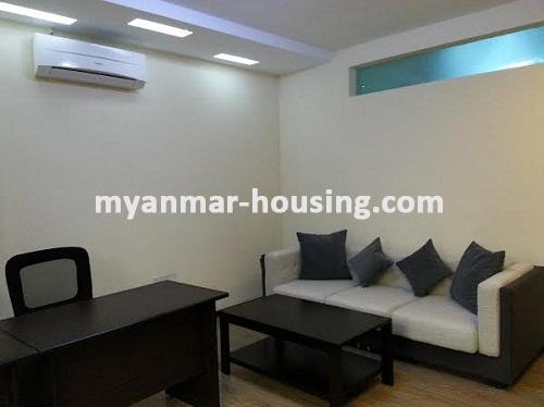 Myanmar real estate - for rent property - No.2084 - Luxulrious Condo for rent in Tarmway! - View of the living room.