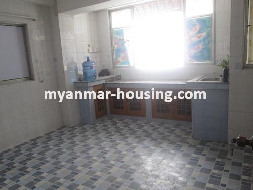 缅甸房地产 - 出租物件 - No.2109 - Very spacious good apartment for rent in Botahtaung! - View of the Kitchen.