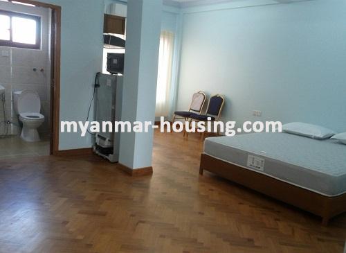 Myanmar real estate - for rent property - No.2142 - An available Landed house for rent in Mayangone. - view of the master bedroom