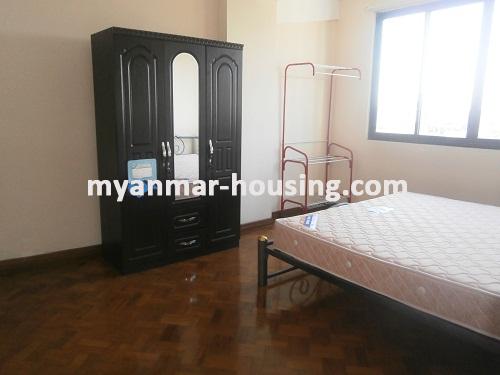 Myanmar real estate - for rent property - No.2176 - Furnished Room Suitable for Single Person /Couple /Small Family in Diamond Condo! - View of the bed room.