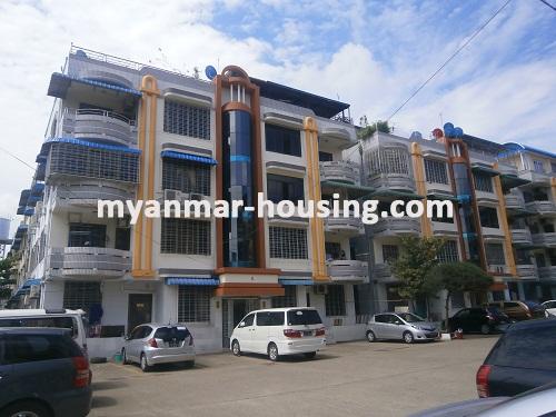 缅甸房地产 - 出租物件 - No.2216 - Apatment for rent in Shwe Pa Dauk housing! - Front view of the building.