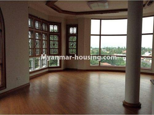 Myanmar real estate - for rent property - No.2228 - Excellent  three stroeys building with Shwedagon Pagoda  View! - living room 1