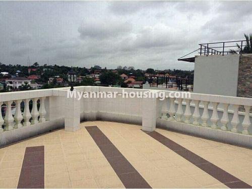 Myanmar real estate - for rent property - No.2228 - Excellent  three stroeys building with Shwedagon Pagoda  View! - rooftop 