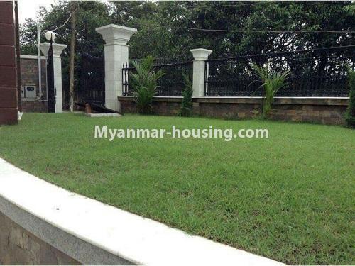 Myanmar real estate - for rent property - No.2228 - Excellent  three stroeys building with Shwedagon Pagoda  View! - lawn view