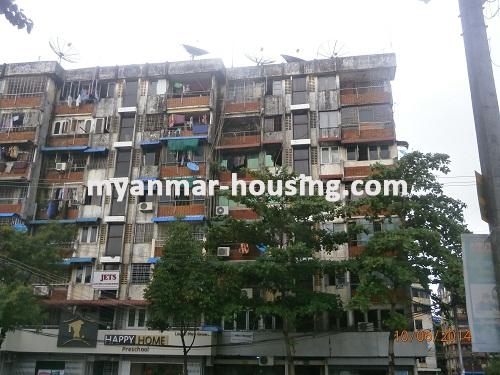 缅甸房地产 - 出租物件 - No.2239 - Fair price in downtown with two stroeys for rent! - Front view of the building.