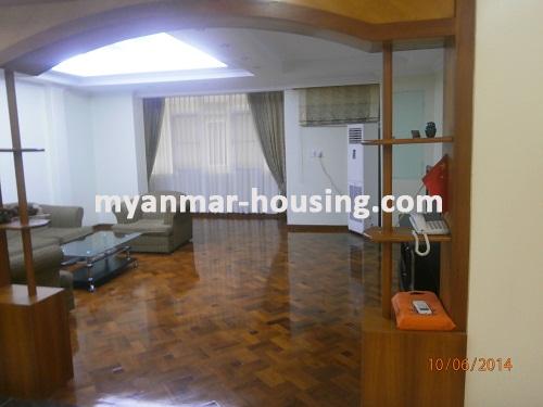 မြန်မာအိမ်ခြံမြေ - ငှားရန် property - No.2240 - Well-decorated condo is available in business area! - View of the living Room
