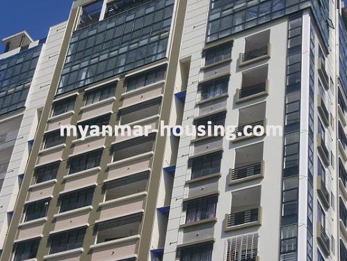 缅甸房地产 - 出租物件 - No.2251 - Nice condo in the heart of city center! - Close view of the building.