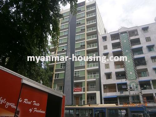 Myanmar real estate - for rent property - No.2294 - Good for office in downtown! - Front view of the building.
