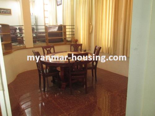 Myanmar real estate - for rent property - No.2310 - A good Landed house on the Inya Myaing Main Road on rent is available now! - View of the Dinning room