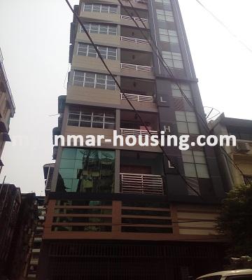 မြန်မာအိမ်ခြံမြေ - ငှားရန် property - No.2318 - တိုက်သစ်လိုချင်သူများအတွက် အခန်းဌားရန် ရှိသည်။View of the Building