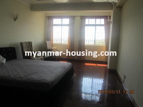 缅甸房地产 - 出租物件 - No.2354 - Condo located in Dagon Township- MWEA Tower! - View of the master bed room.
