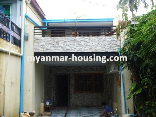 缅甸房地产 - 出租物件 - No.2365 - House for rent in Thin Gann Gyun! - Front view of the building.