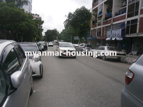 Myanmar real estate - for rent property - No.2387 - An apartment near park royal hotel in Dagon! - View of the street.