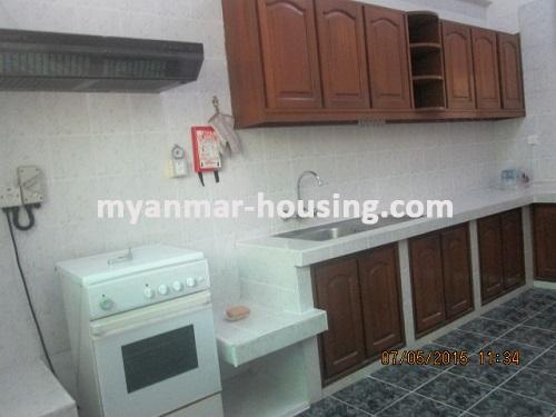 Myanmar real estate - for rent property - No.2424 - The modern landed house in VIP area ( Bahan) - View of the kitchen room.
