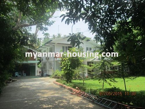 Myanmar real estate - for rent property - No.2424 - The modern landed house in VIP area ( Bahan) - View of the house.