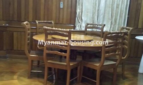 Myanmar real estate - for rent property - No.2428 - A Landed House for rent near Inya Street, Fruity Market. - View of the dining room.