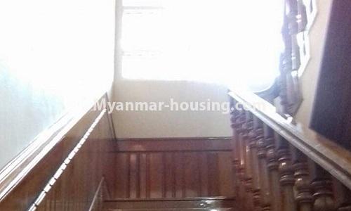 Myanmar real estate - for rent property - No.2428 - A Landed House for rent near Inya Street, Fruity Market. - View of the stair.