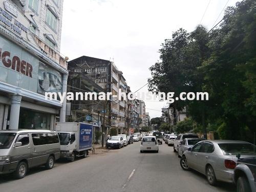 Myanmar real estate - for rent property - No.2443 - Expats area to live in Dagon! - View of the street.