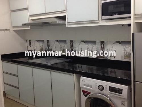 Myanmar real estate - for rent property - No.2466 - A room with standard decoration in Star City Condo. - View of the kitchen room