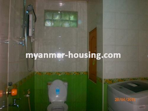 缅甸房地产 - 出租物件 - No.2527 - Clean and Spacious Room for Rent located in 8 Miles, Mayangone! - View of the wash room.