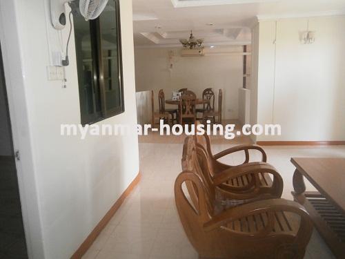 Myanmar real estate - for rent property - No.2547 - Great Grand  Condominuim Near Kandawkyie Lake! - Living Room
