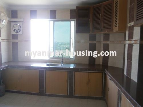 Myanmar real estate - for rent property - No.2547 - Great Grand  Condominuim Near Kandawkyie Lake! - View of the kitchen