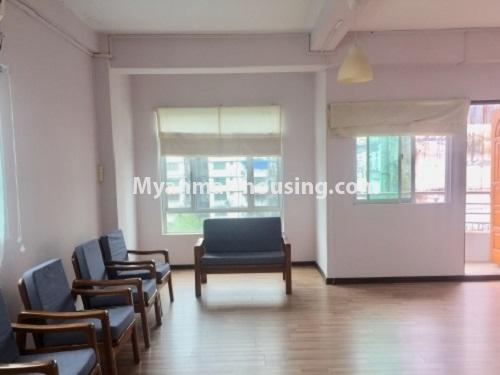 Myanmar real estate - for rent property - No.2635 - Good news for those who want to live near Dagon Centre II, Myaynigone, Sanchaung! - View of the living room.