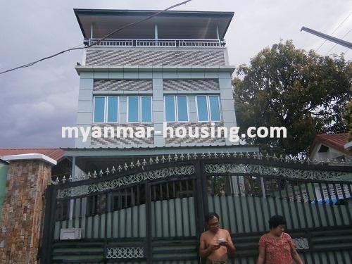 缅甸房地产 - 出租物件 - No.2646 - The splendid  landed house for rent in Hlaing! - the front view of building