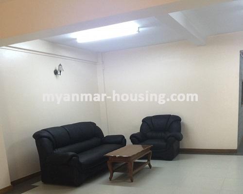 缅甸房地产 - 出租物件 - No.2651 - An apartment for single person in Yan Kin! - Living room view