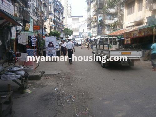 Myanmar real estate - for rent property - No.2688 - Ground floor for rent  good for shop. - View of the street.