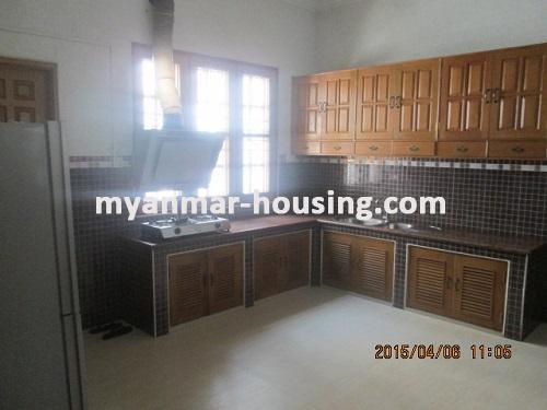 缅甸房地产 - 出租物件 - No.2768 - Grand and Spacious Landed House located in Inya Myaing Street- Bahan Township! - View of the kitchen room.