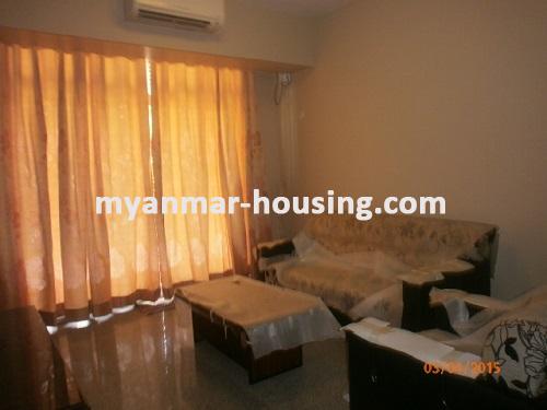 缅甸房地产 - 出租物件 - No.2770 - Decorated two bedroom Star City Condo room with furniture for rent in Thanlyin! - View of the living room.