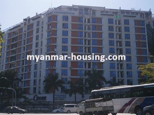 ミャンマー不動産 - 賃貸物件 - No.2773 - Good Condominium for rent in Mayangone ! - View of the building.