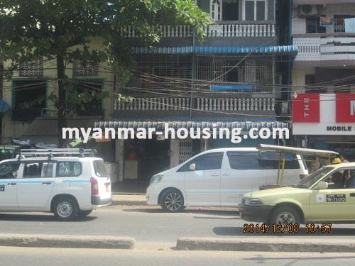 Myanmar real estate - for rent property - No.2790 - Hall type for rent in Hlaing ! - View of the street.