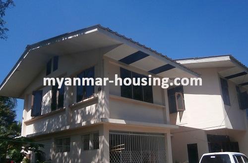 မြန်မာအိမ်ခြံမြေ - ငှားရန် property - No.2791 - တိတ်ဆိတ်သောငြိမ်သက်သောနေရာတွင် လုံးချင်းငှားရန်ရှိသည်။View of the building.