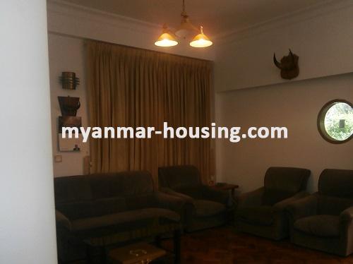 Myanmar real estate - for rent property - No.2791 - Great,grand house at beautiful and quite area ! - View of the living room.