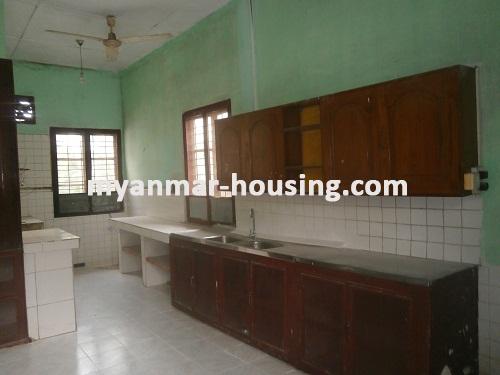 Myanmar real estate - for rent property - No.2871 - Landed House suitable for office - Bahan Township! - View of the kitchen.
