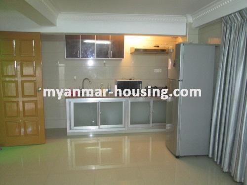 မြန်မာအိမ်ခြံမြေ - ငှားရန် property - No.2879 - RC 3 ထပ်တိုက်သစ်တစ်လုံးဗဟန်းထဲတွင်ငှားရန်ရှိသည်။View of the Kitchen room
