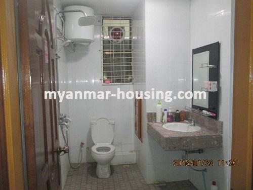 Myanmar real estate - for rent property - No.2892 - Nice view room for rent in Diamond Condo near Junction Square Shopping Center! - View of the wash room.