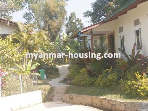 မြန်မာအိမ်ခြံမြေ - ငှားရန် property - No.2896 - Fully Furnished Room in Bangalo Style Building with Spacious Compound! - Front View of the building