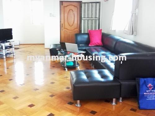 缅甸房地产 - 出租物件 - No.2929 - Decorated Room Located near Dagon Center Shopping Center- Pyay Road! - View of the living room.