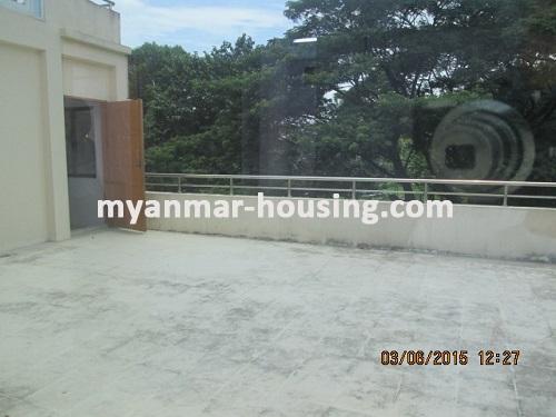 ミャンマー不動産 - 賃貸物件 - No.2931 - Five-Storey Building For Rent Located in Bahan Township! - View of the verandah