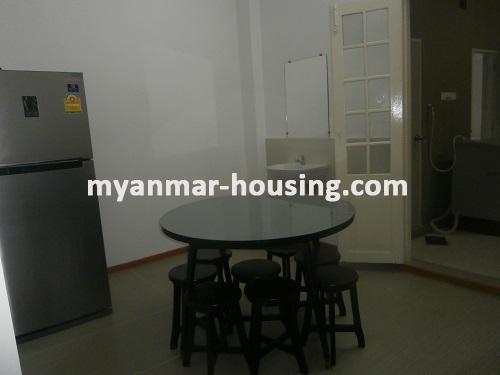 缅甸房地产 - 出租物件 - No.2952 - One of the beautiful rooms located in Colonial Building! - View of the dinning room.
