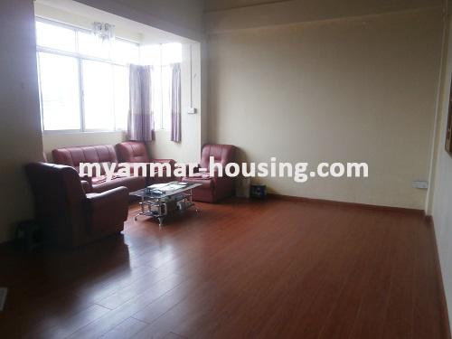 Myanmar real estate - for rent property - No.2962 - The Spacious Condo including Wi-Fi located near Sakura Tower! - View of the living room.