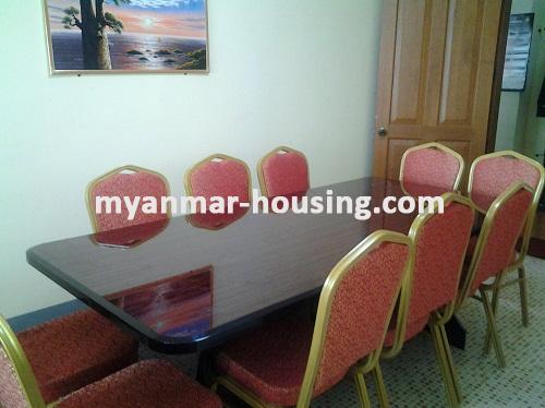 缅甸房地产 - 出租物件 - No.3003 - Spacious Room for Rent lcoated in Kabar Aye Villa Condominium! - View of dining room