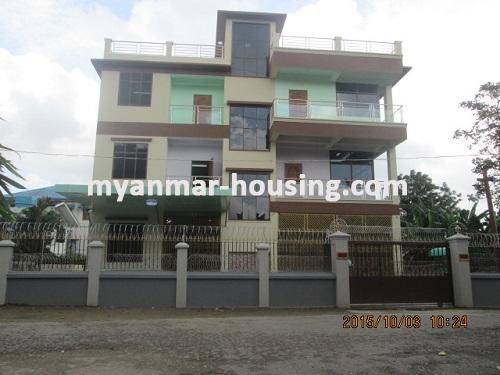 Myanmar real estate - for rent property - No.3030 - A nice Landed House for rent near to Sware Taw Lake. - View of the building.