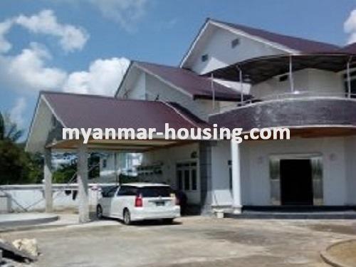 မြန်မာအိမ်ခြံမြေ - ငှားရန် property - No.3035 - သန်လျင်နေရာကောင်းတွင် လှပသောလုံးချင်း ငှားရန်ရှိသည်။View of the house.